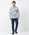 Men's Casual Shirt - Printed White Shc-1978 ORG