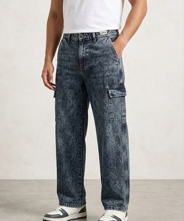 Men's Baggy Carpenter Denim- Jp-2208 Navy