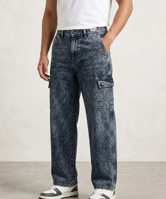 Men's Baggy Carpenter Denim- Jp-2208 Navy