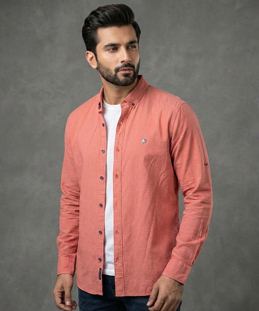 Men's Casual Shirt - Shc-1605 Rust