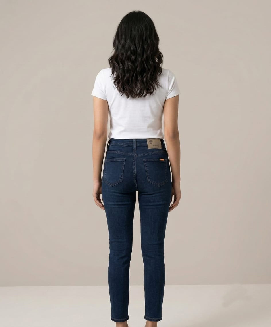 HR Clothing Women's Slim Fit Denim Jeans-LJP-0062–Navy
