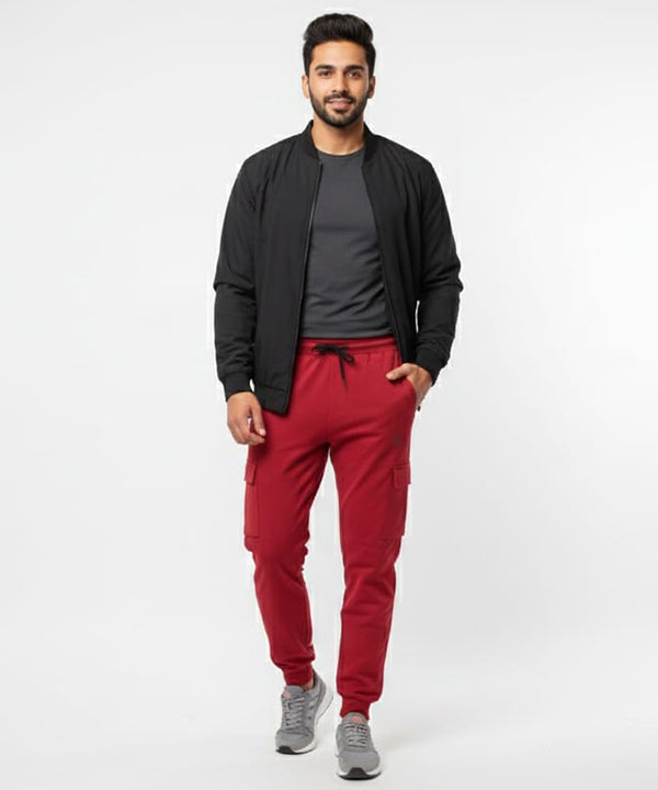Men's Sports Trousers Six Pocket - Maroon LWR-0513