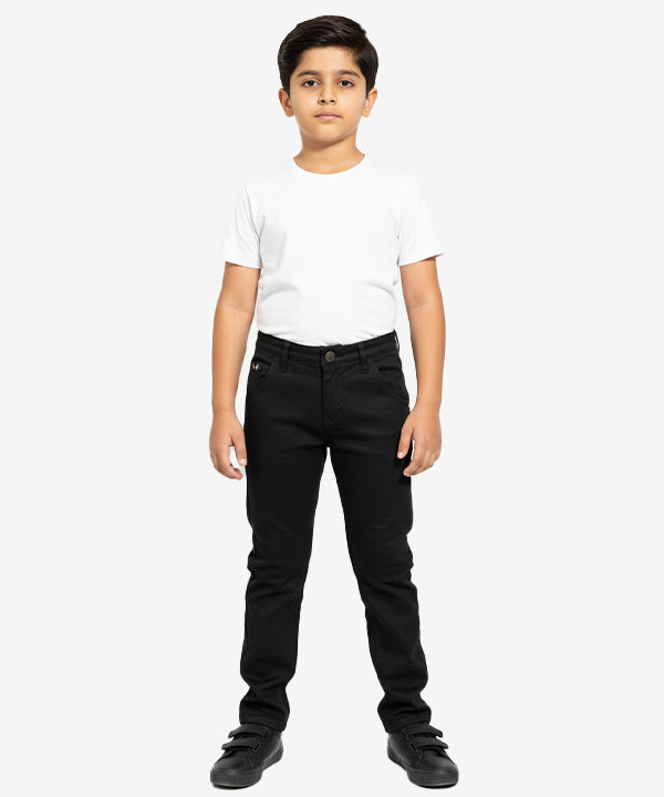 Kids Cotton Chino Pant - Bcp-0048 Black