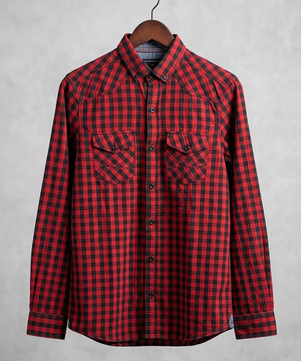 Men's Casual Shirt - Shc-1579 Red Chk A