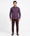 Men's Casual Shirt - Shc-1106 Dotted Maroon