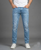 HR Clothing Men's Denim - L Blue JP-2092