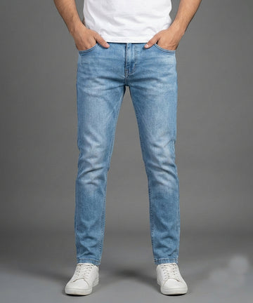 HR Clothing Men's Denim - L Blue JP-2092