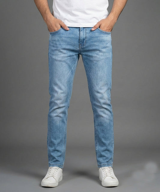 HR Clothing Men's Denim - L Blue JP-2092