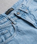 Men's Denim Smart Baggy Jeans - Sky-Blue - JP-2264