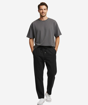 HR Clothing Men's Linen Trousers - Black