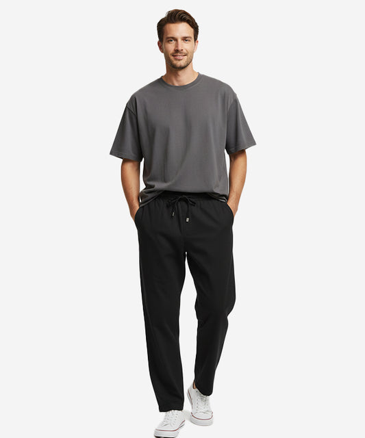 HR Clothing Men's Linen Trousers - Black