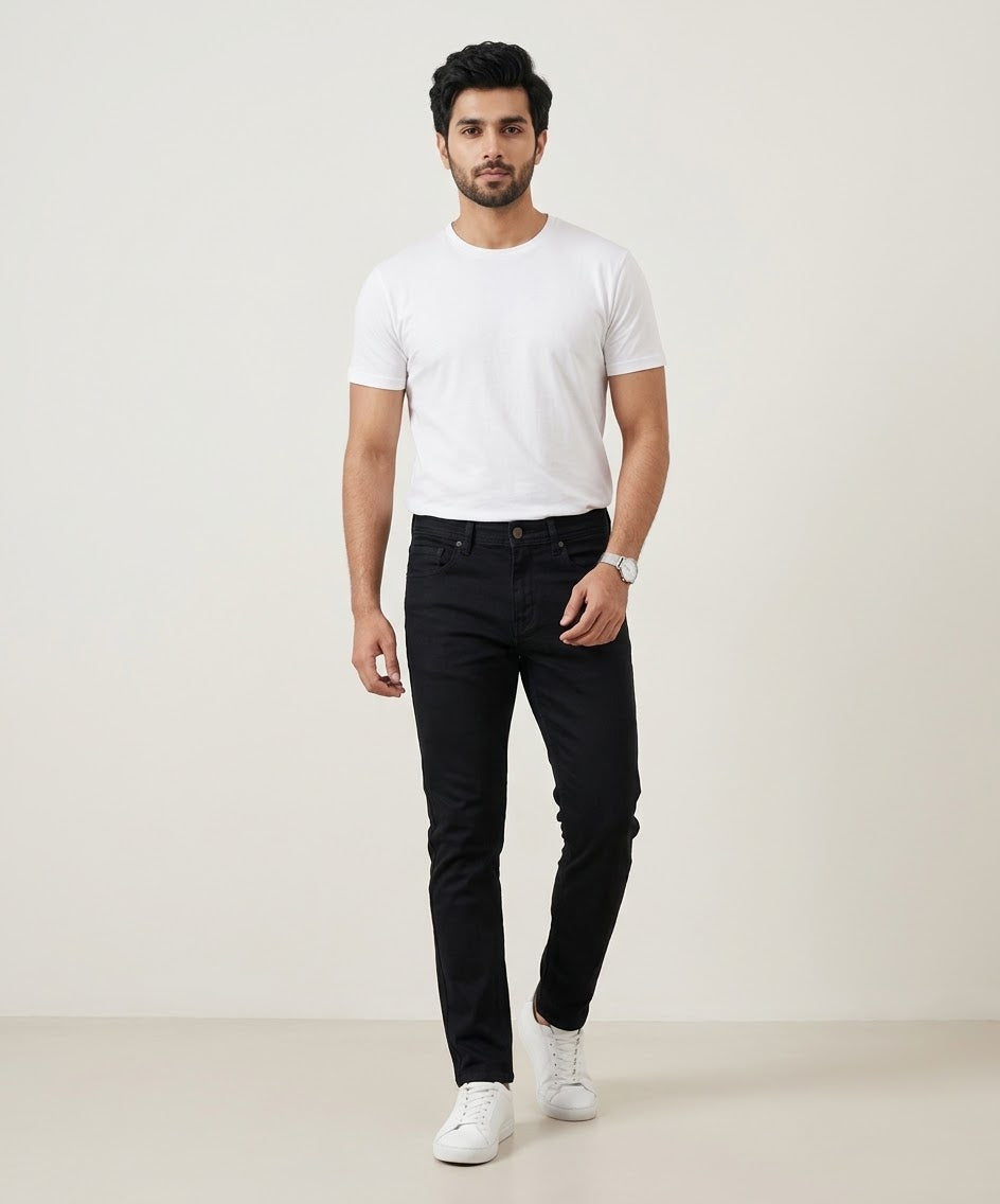 Men's Denim Slim Fit Jeans- Black JP-1861
