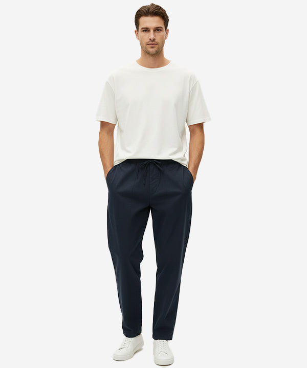 HR Clothing Men's Linen Trousers - D Navy LWR-0537
