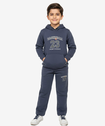 Kids Basket Ball Hoddie Bts-1912 - Navy
