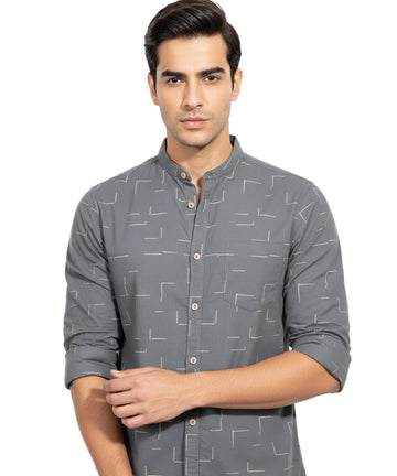 Men's Casual Shirt - Shc-1460 D-Gray