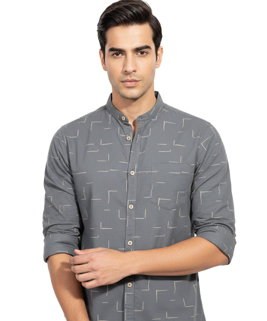 Men's Casual Shirt - Shc-1460 D-Gray