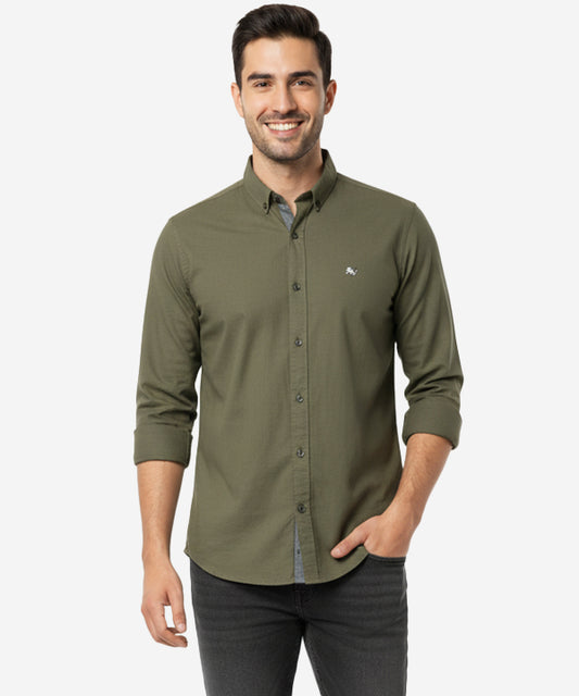 Men's Casual Textured Shirt - Shc-1605 Green