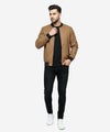Men's Leather Jacket - Brown JK-0444