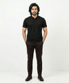 A|X Logo Self-Textured Polo T-Shirt TSH-7163 Black