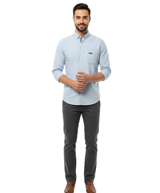 Men's Casual Shirt - Shc-1381 Sky Blue