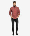 Men's Casual Shirt - Shc-1117 Rust Chk
