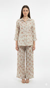 Women's Co-Ord Suit Beige Floral