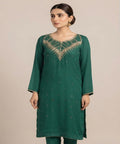 Women's Eastern Sea Green Embroidered 2-Piece Suit 0006
