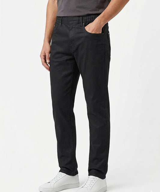 Elastic Waist Straight Fit Denim Jp-2229 Black