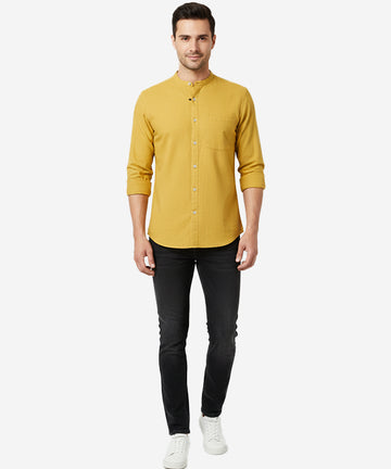 Men's Casual Shirt - Shc-1453 Yellow