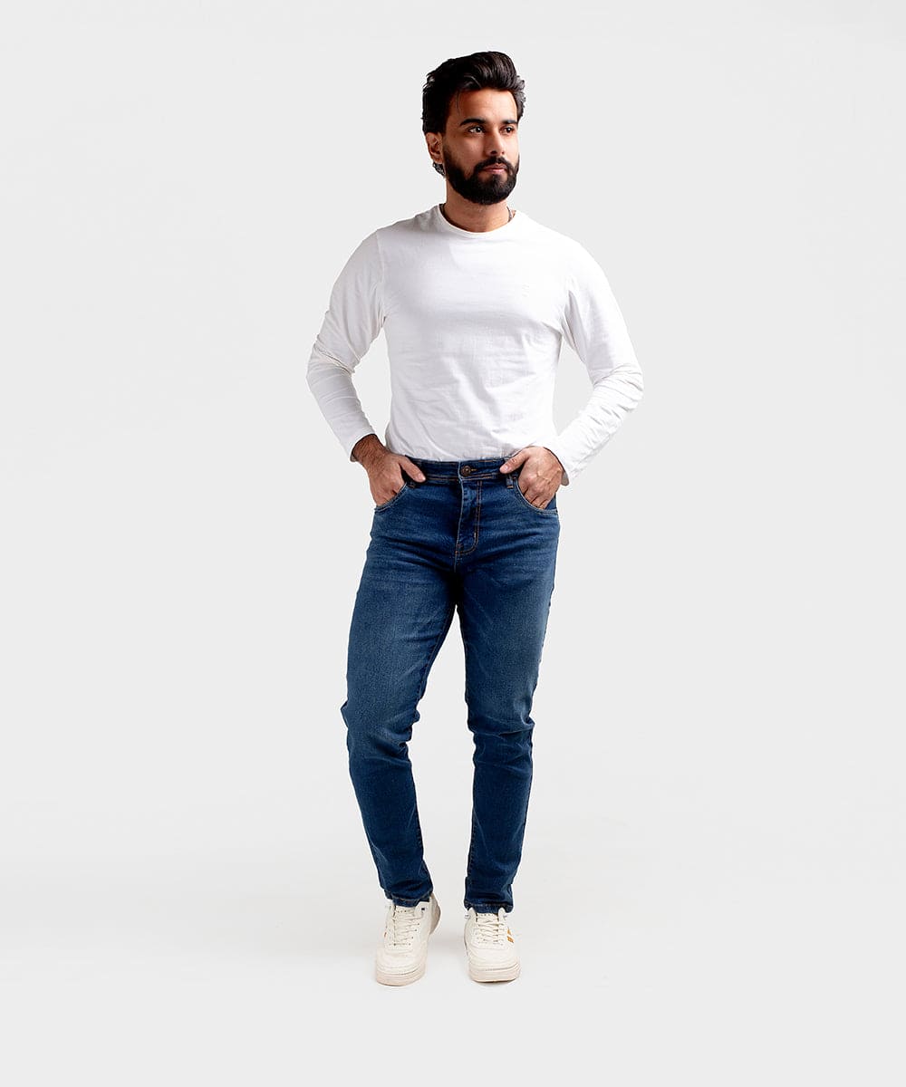 HR Clothing Men's Denim - Blue JP-1846
