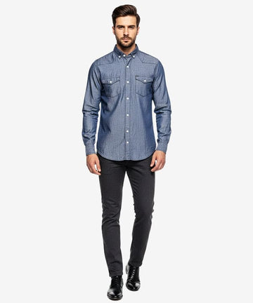 Men's Casual Shirt - Shc-1456 Navy