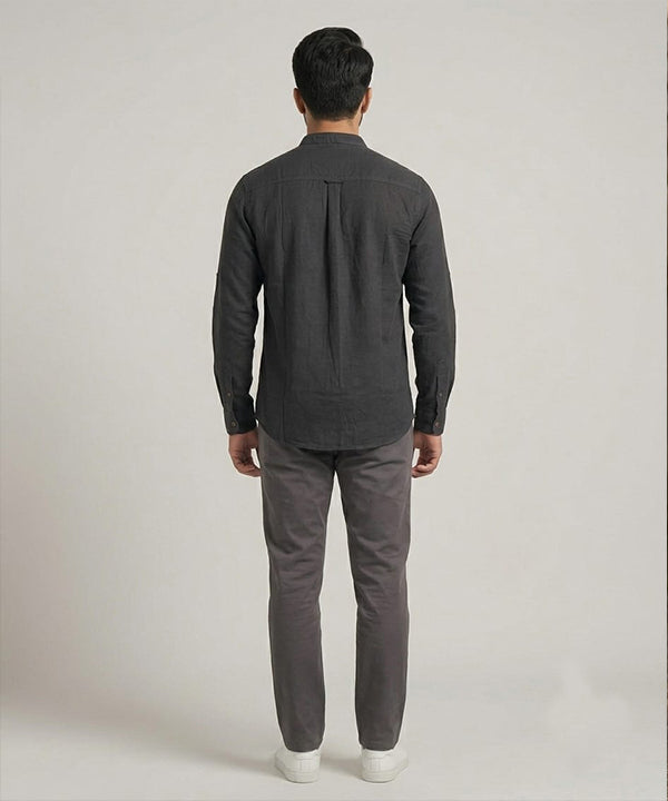 Men's Casual Shirt - Black Shc-1691 (ORG-H)