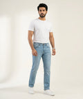 Men's Denim Straight Fit Jeans - Sky-Blue - JP-2260
