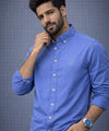 Men's Casual Shirt - Shc-1063 Dotted Blue