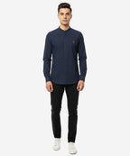 Men's Casual Chambray Shirt - Shc-1591 Navy