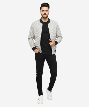 Men's Leather Jacket - White JK-0422