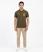HR Clothing Men's Polo T-Shirt D-Brown TSH-5546