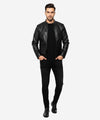 Men's Faux Leather Jacket Jk-0361 Black