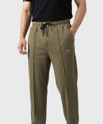 Men's Baggy Waffle French Trousers - Brown Lwr-0592