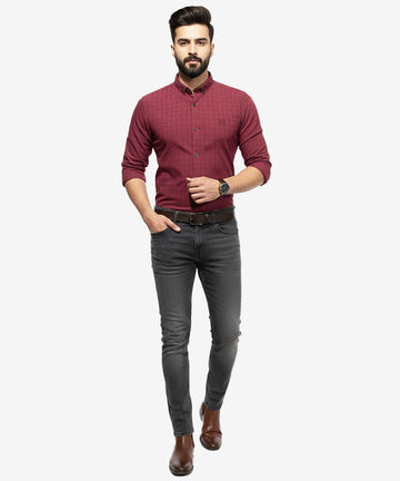 Men's Casual Shirt - Shc-1043 Persian Red