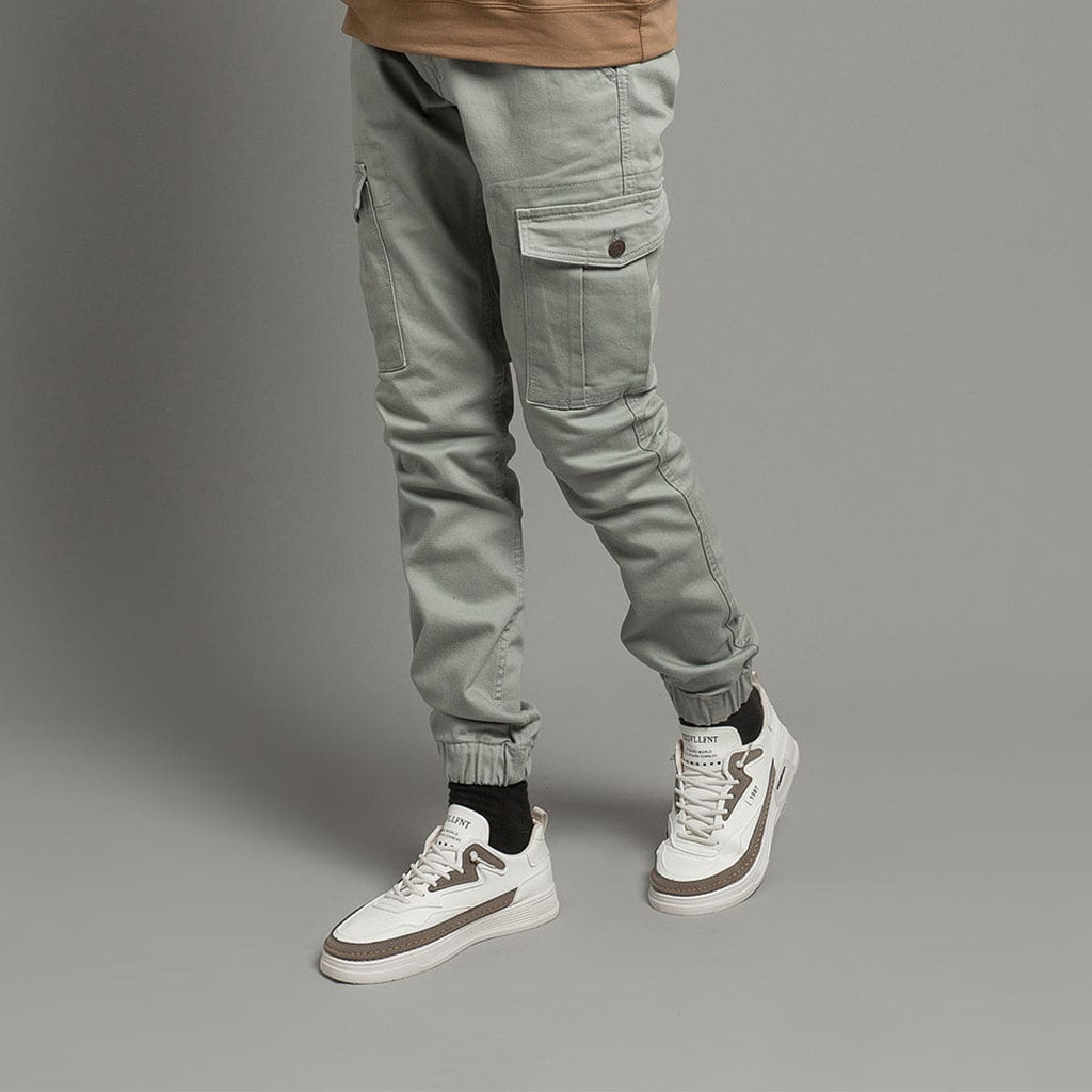 HR Clothing Men's Cargo Trousers - Light Grey LWR-0484