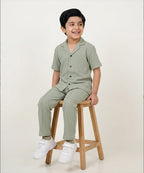 HR clothing Kids Thermal Co-Ord Set 0138/0116 -L-Green