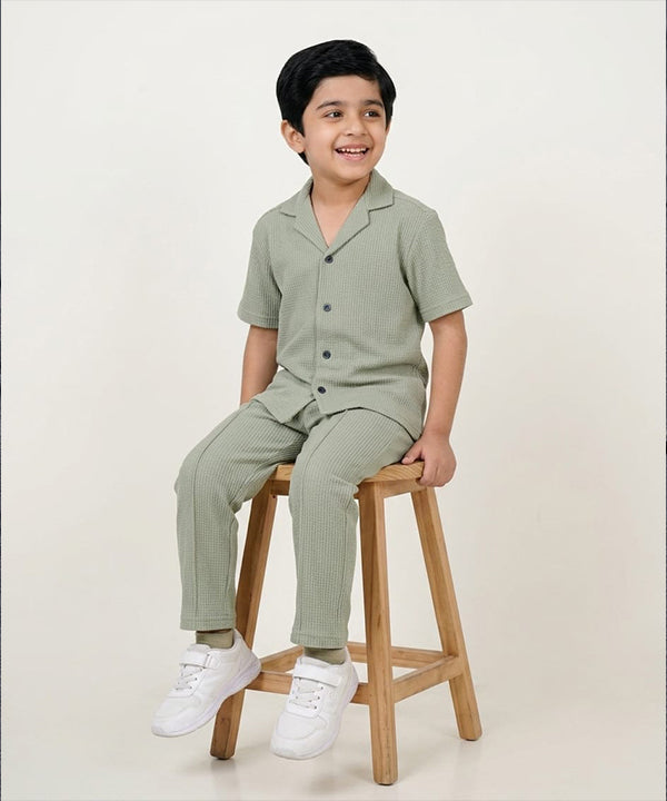 HR clothing Kids Thermal Co-Ord Set 0138/0116 -L-Green