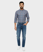 Men's Casual Shirt - Shc-1458 Blue Chk