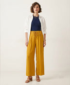 Women's Western  Casual Mustard Palazzo Trousers LPZ-0061