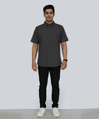 Men's Casual Half sleves Grey Shc-2028