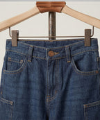 Boys Navy Multi-Pocket Baggy Jeans- Bjp-0299