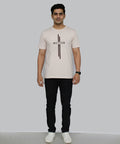 HR clothing Mens Printed T-Shirt - Light Grey TSH-5685