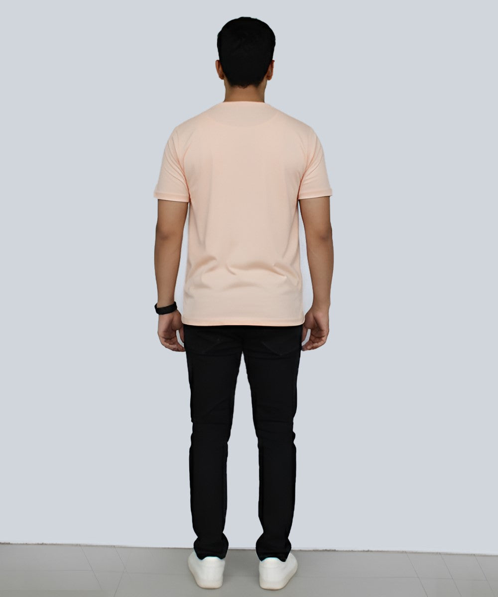 HR clothing Mens Printed T-Shirt - Light Pink TSH-5685