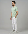 Premium Ribbed Collar Polo T-Shirt Pistachio TSH-7162